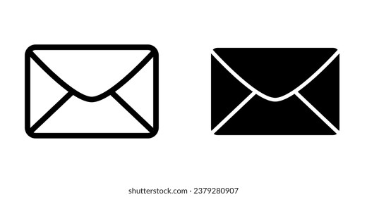 Mail icon set. email icon vector. E-mail icon. Envelope illustration