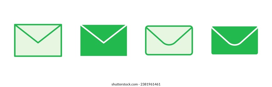 Mail icon set. email icon vector. E-mail icon. Envelope illustration