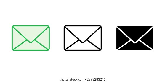 Mail icon set. email icon vector. E-mail icon. Envelope illustration