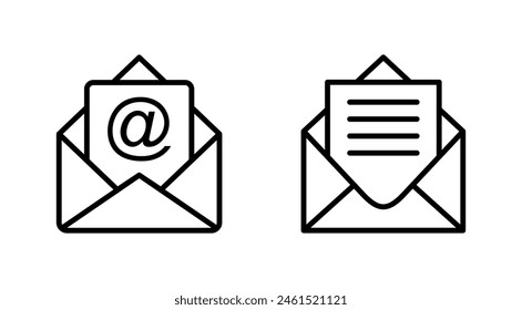 Mail icon set. email icon vector. E-mail icon. Envelope illustration