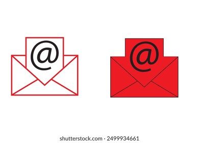 Conjunto de iconos de correo. Vector de iconos de correo electrónico. Icono de correo electrónico. Ilustración de sobre