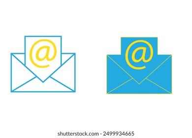 Mail icon set. email icon vector. E-mail icon. Envelope illustration