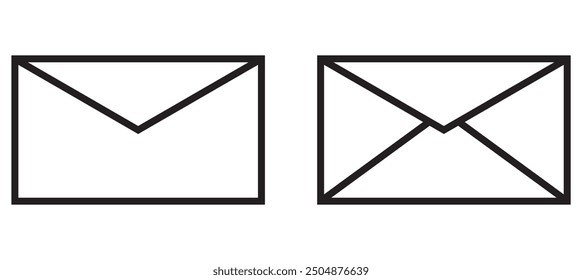 Mail icon set. email icon vector. E-mail icon. Envelope illustration