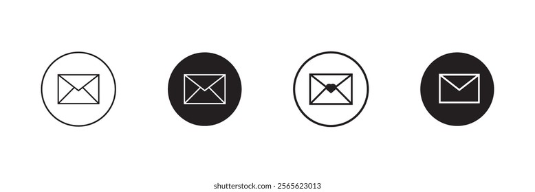 Mail icon set. email icon vector. E-mail icon. Envelope illustration