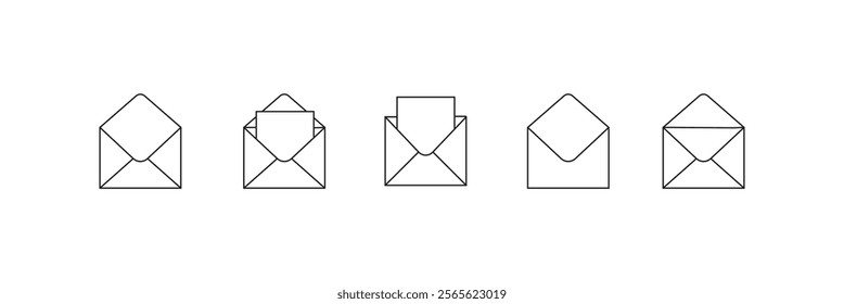 Mail icon set. email icon vector. E-mail icon. Envelope illustration