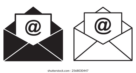 Mail icon set. email icon vector. E-mail icon. Envelope illustration, envelope icon in trendy flat design.