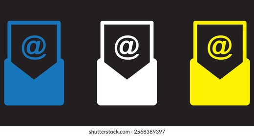 Mail icon set. email icon vector. E-mail icon. Envelope icon design eps 10 