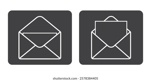 Mail icon set. email icon vector. E-mail icon. Envelope illustration