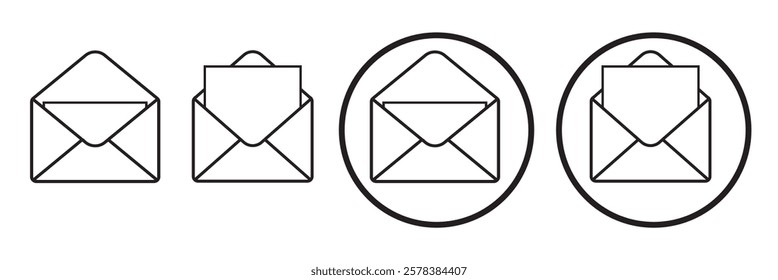 Mail icon set. email icon vector. E-mail icon. Envelope illustration