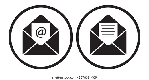 Mail icon set. email icon vector. E-mail icon. Envelope illustration