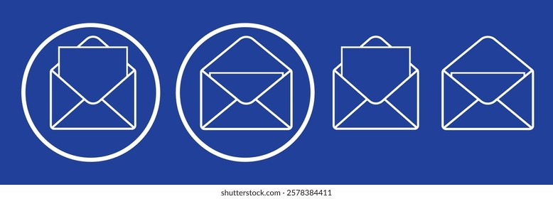 Mail icon set. email icon vector. E-mail icon. Envelope illustration