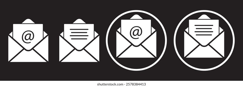 Mail icon set. email icon vector. E-mail icon. Envelope illustration