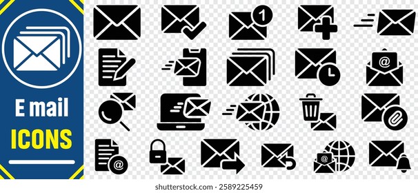 Mail icon set. email icon vector. E-mail icon. Envelope illustration. Envelope,  Mail icon vector for web, computer and mobile app. vector illustration.