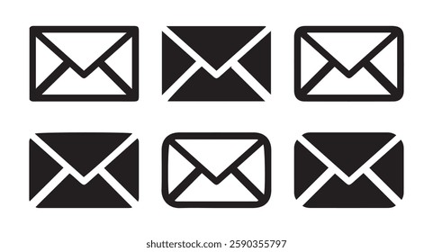 Mail icon set. email icon vector. E-mail icon. Envelope illustration