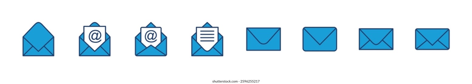 Mail icon set. email icon vector. E-mail icon. Envelope illustration