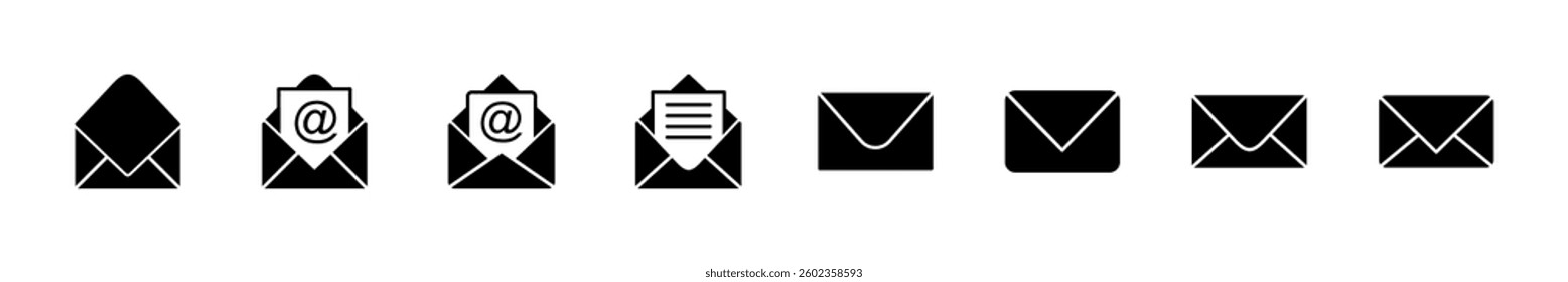 Mail icon set. email icon vector. E-mail icon. Envelope illustration