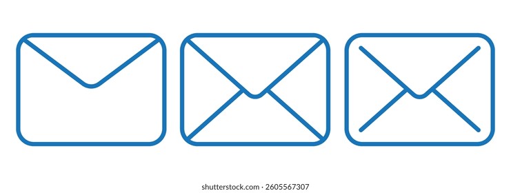 Mail icon set. email icon vector. E-mail icon. Envelope illustration. EPS 10.