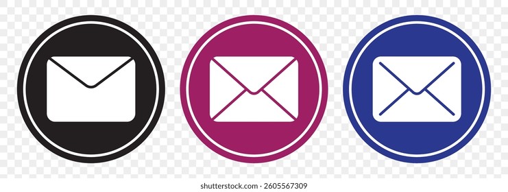 Mail icon set. email icon vector. E-mail icon. Envelope illustration. EPS 10.