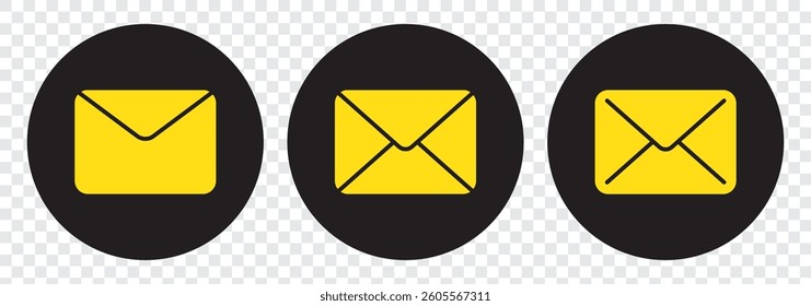 Mail icon set. email icon vector. E-mail icon. Envelope illustration. EPS 10.