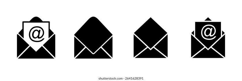 Mail icon set. email icon vector. E-mail icon. Envelope illustration