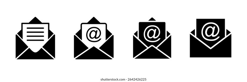 Mail icon set. email icon vector. E-mail icon. Envelope illustration