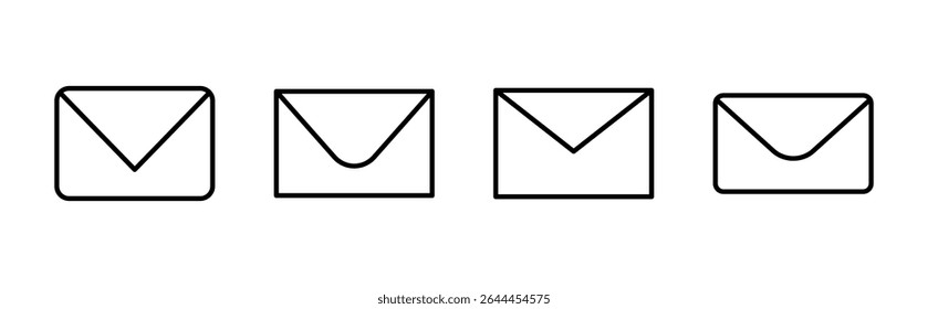 Ícone de email definido. ícone de email vetor. Ícone de email. Ilustração do envelope