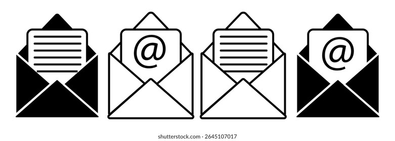 Ícone de email definido. ícone de email vetor. Ícone de email.