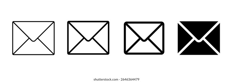 Ícone de email definido. ícone de email vetor. Ícone de email. Ilustração do envelope