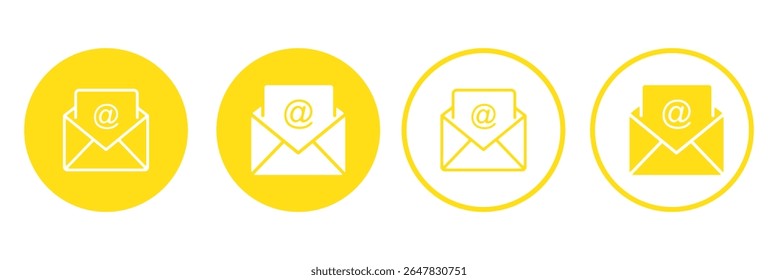 Ícone de email definido. ícone de email vetor. Ícone de email. Ilustração do envelope