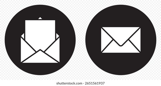 Mail icon set. email icon vector. E-mail icon. Envelope illustration. Email logo Icon vector illustration. Envelope or email simple icons set designed in filled on Transparent Background. EPS 10.