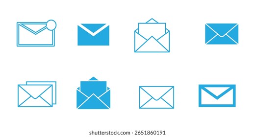 Mail icon set. email icon vector. E-mail icon. Envelope illustration