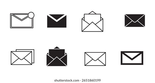 Ícone de email definido. ícone de email vetor. Ícone de email. Ilustração do envelope