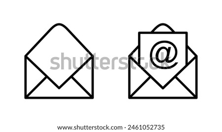 Mail icon set. email icon vector. E-mail icon. Envelope illustration