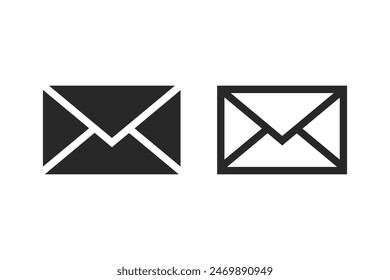 Conjunto de iconos de correo. Icono de sobre, icono de mensaje de correo electrónico. Símbolo del Botón de correo, Botones de nuevos iconos de mensaje de notificación