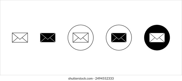 mail icon set, envelope icon set, vector illustration, vector email icon for web, massage icon, Web Page, Mobile App, UI, UX and GUI design