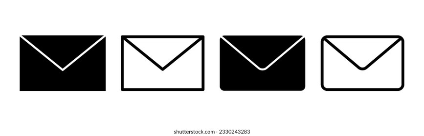 Mail icon set illustration. email sign and symbol. E-mail icon. Envelope icon