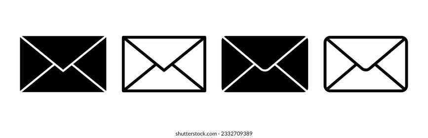 Mail icon set illustration. email sign and symbol. E-mail icon. Envelope icon