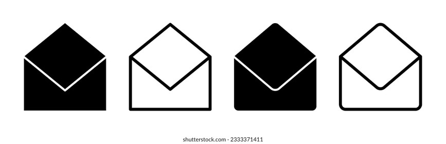 Ilustración de conjunto de iconos de correo. signo y símbolo de correo electrónico. Icono de correo electrónico. Icono de sobre