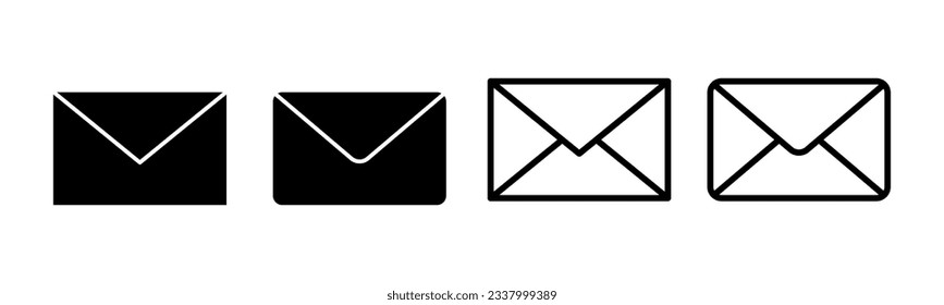 Mail icon set illustration. email sign and symbol. E-mail icon. Envelope icon