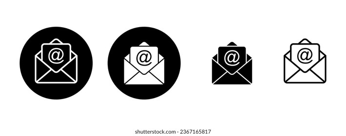 Mail icon set illustration. email sign and symbol. E-mail icon. Envelope icon