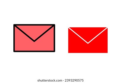 Ilustración de conjunto de iconos de correo. signo y símbolo de correo electrónico. Icono de correo electrónico. Icono de sobre