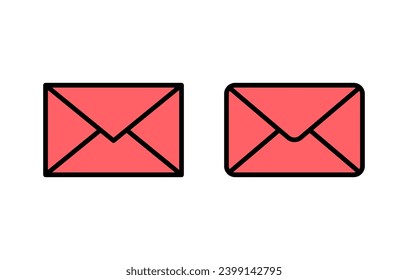 Mail icon set illustration. email sign and symbol. E-mail icon. Envelope icon