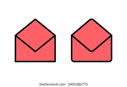 Mail icon set illustration. email sign and symbol. E-mail icon. Envelope icon