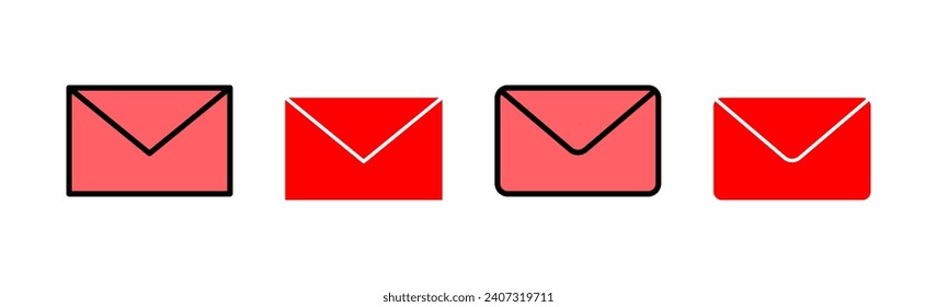 Mail icon set illustration. email sign and symbol. E-mail icon. Envelope icon