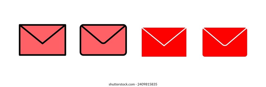 Mail icon set illustration. email sign and symbol. E-mail icon. Envelope icon