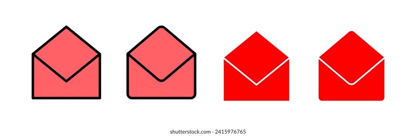 Ilustración de conjunto de iconos de correo. signo y símbolo de correo electrónico. Icono de correo electrónico. Icono de sobre