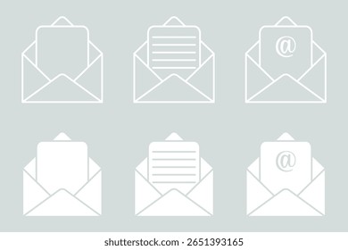 Mail icon set illustration. email sign and symbol. E-mail icon. Envelope icon