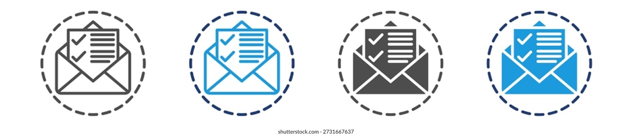 ícone de email definir vários estilos