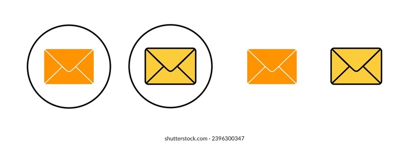 Mail icon set tor for web and mobile app. email sign and symbol. E-mail icon. Envelope icon