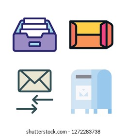 mail icon set. vector set about inbox, email, mailing and mailbox icons set.